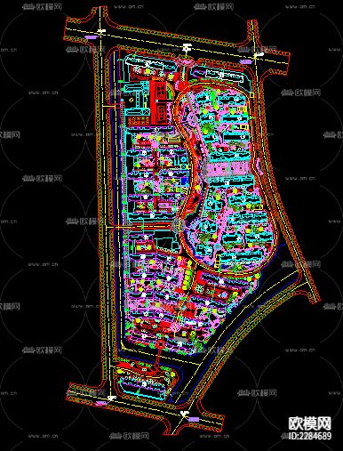 小区景观CAD施工图下载（渲染图2）