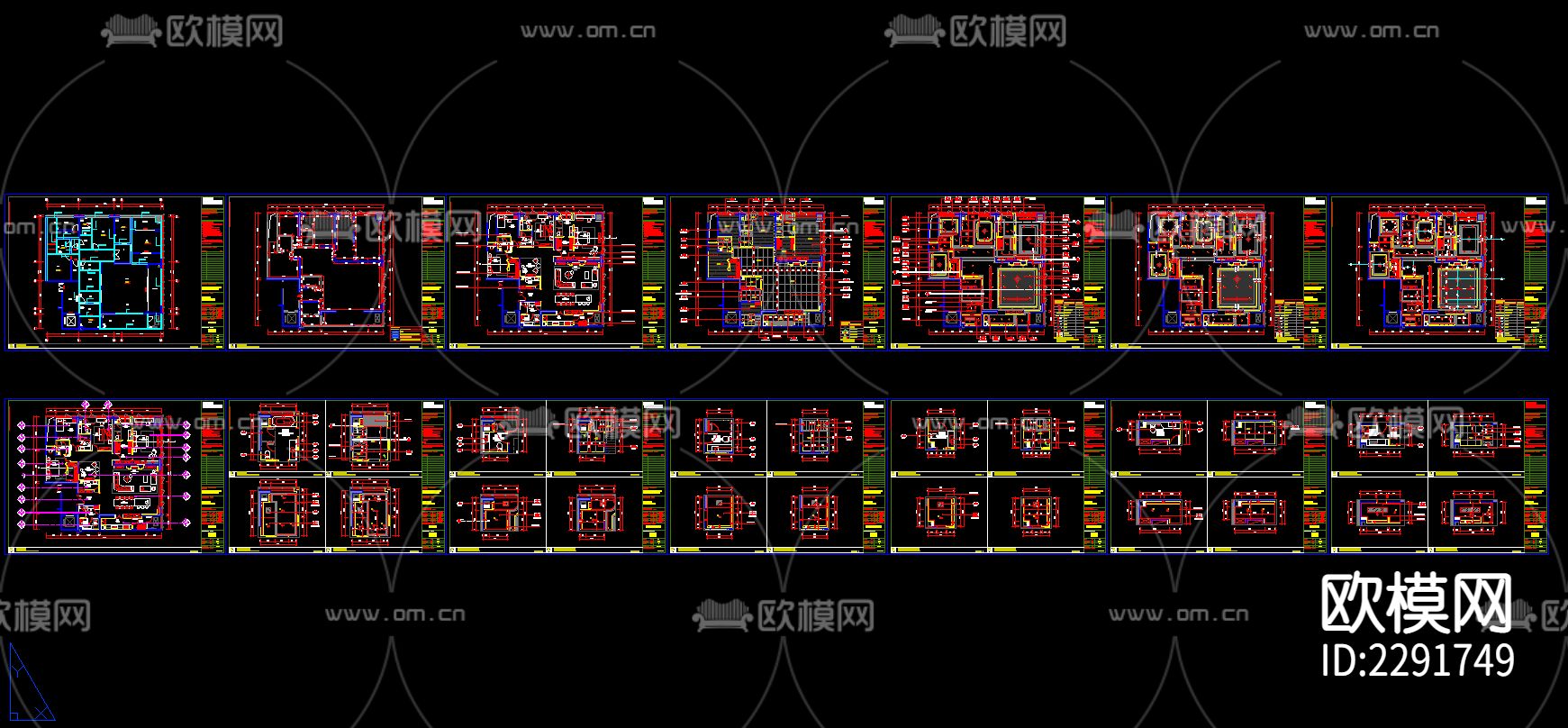 家居cad平面图下载（渲染图10）