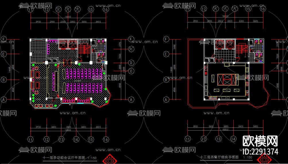五星级宾馆cad施工图下载（渲染图8）