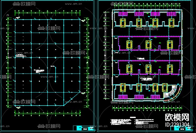 农贸市场建筑电气CAD施工图下载（渲染图6）