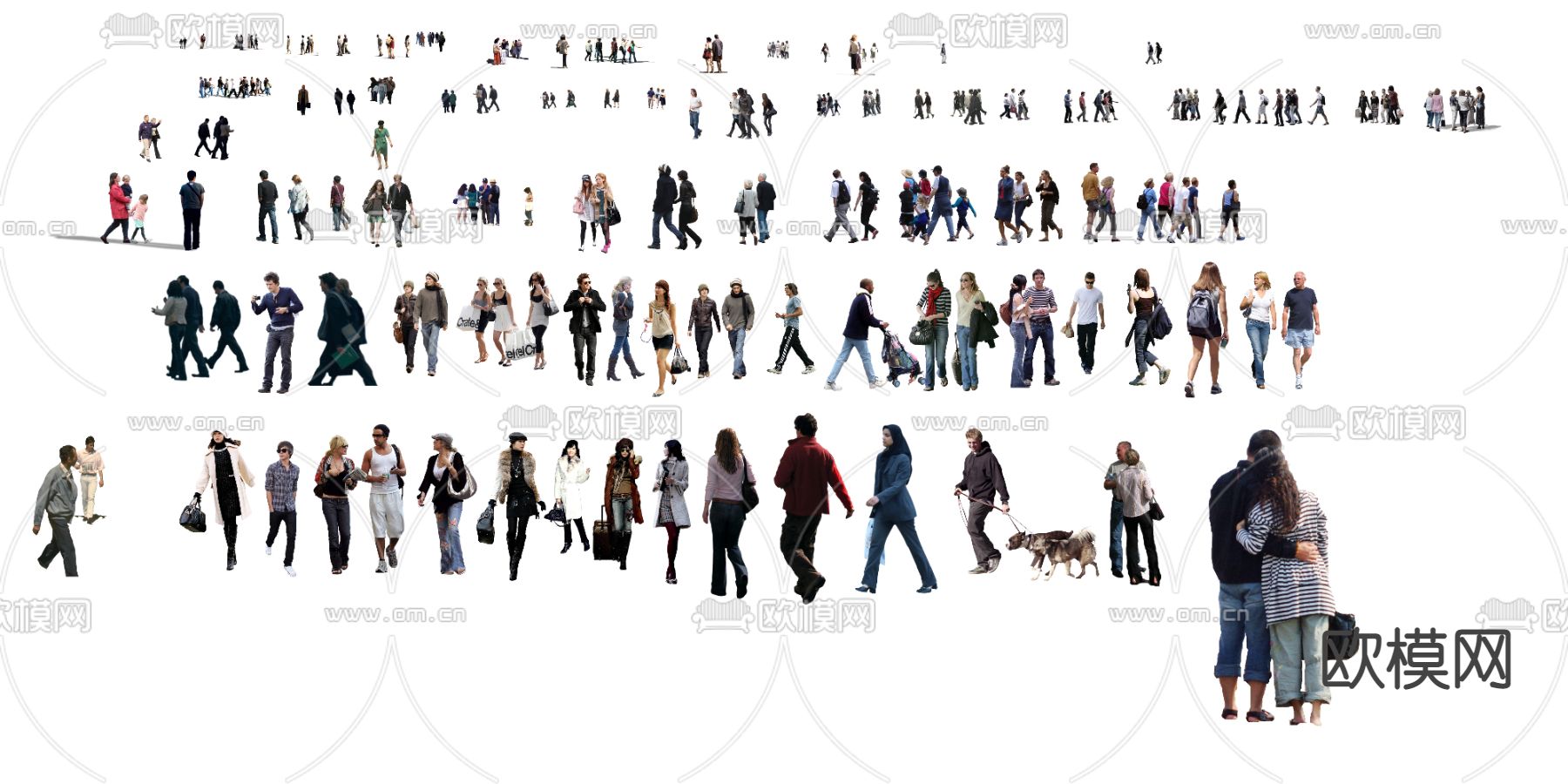 现代都市人物psd下载