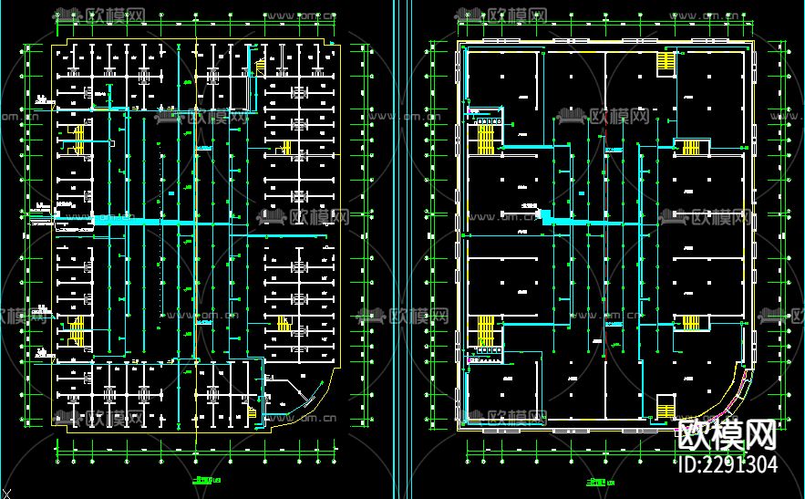 农贸市场建筑电气CAD施工图下载（渲染图3）