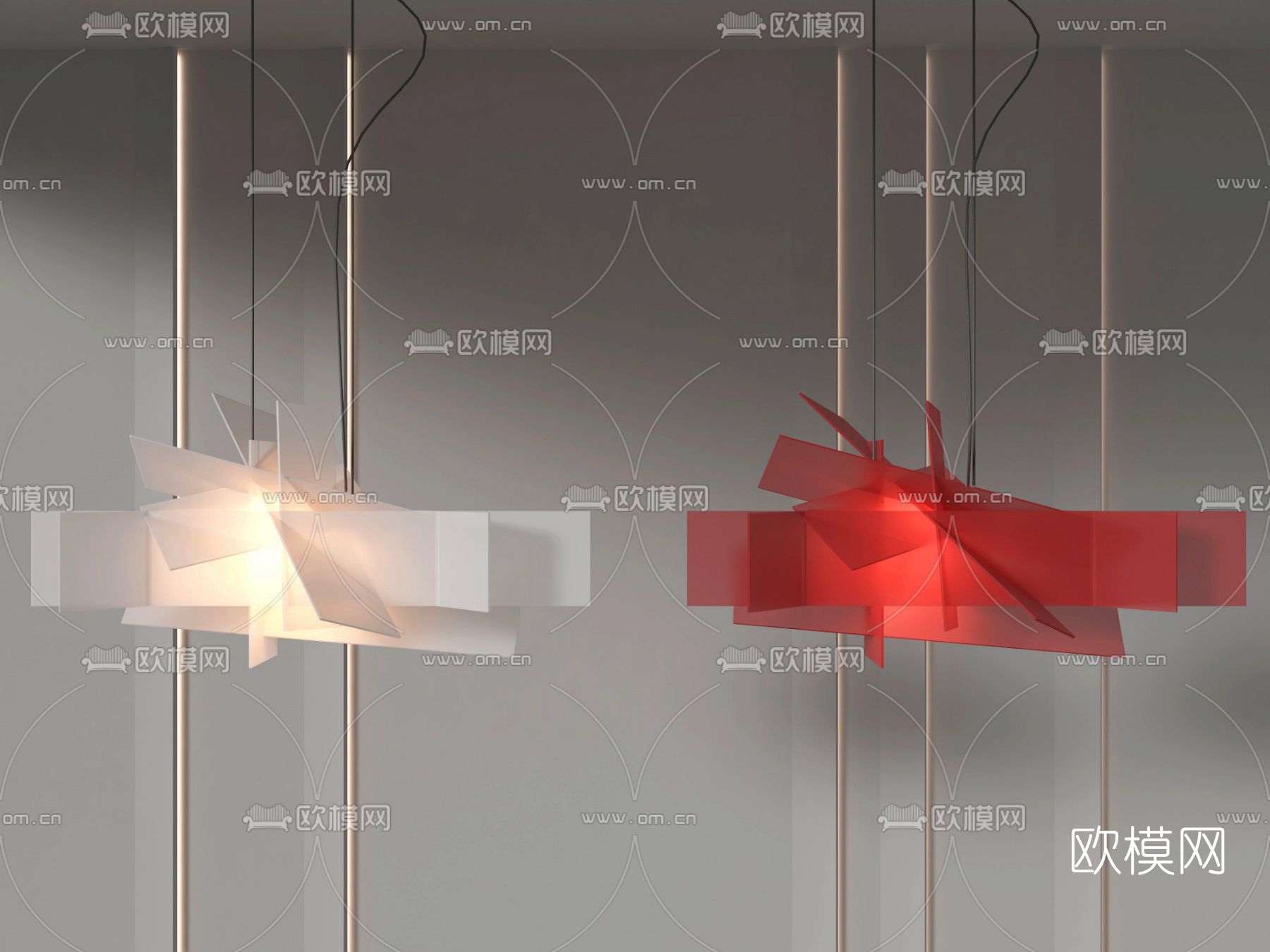 现代创意装饰灯 吊灯3d模型下载