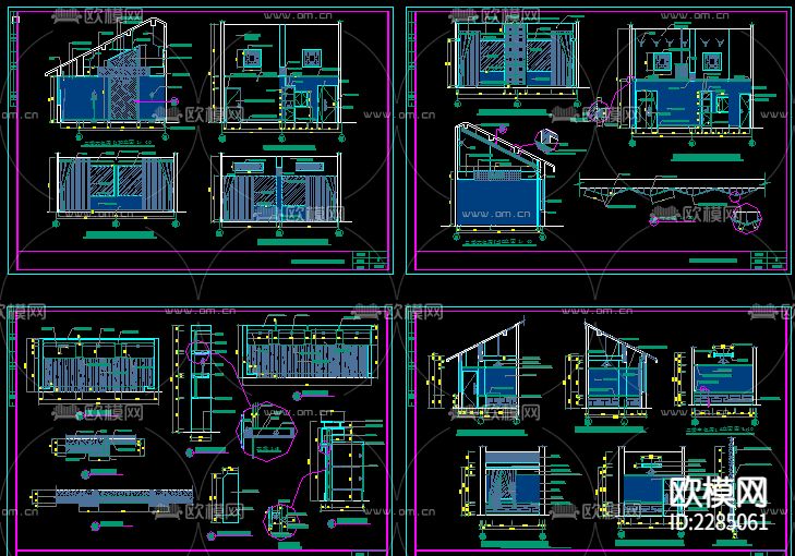 中式餐厅CAD施工图下载（渲染图6）