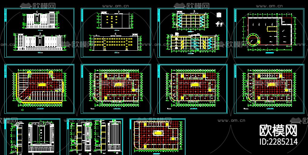 商场CAD施工图-免费3dmax模型库-欧模网