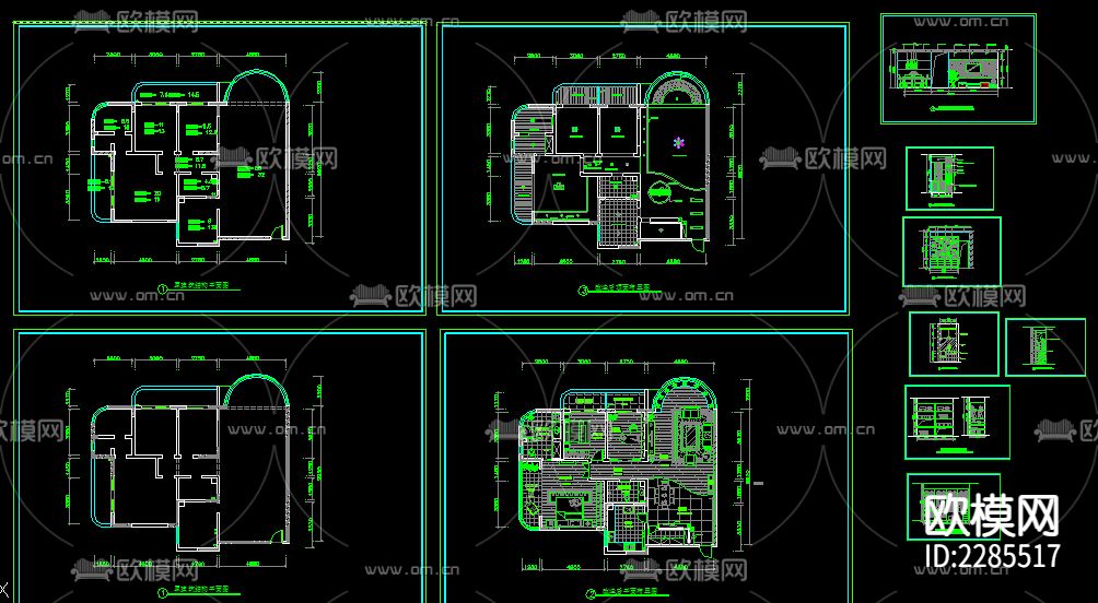 一套简中室内装饰cad施工图下载（渲染图1）