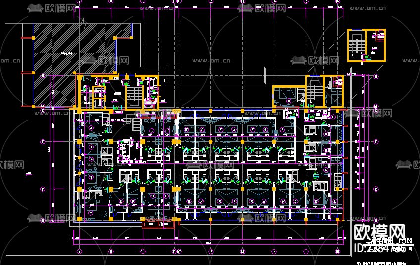 酒店cad施工图下载（渲染图2）