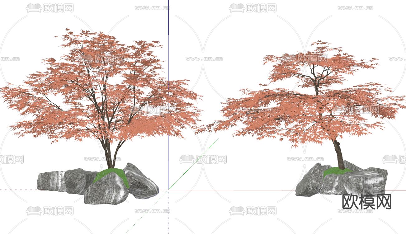 日式枫树su模型下载（渲染图2）