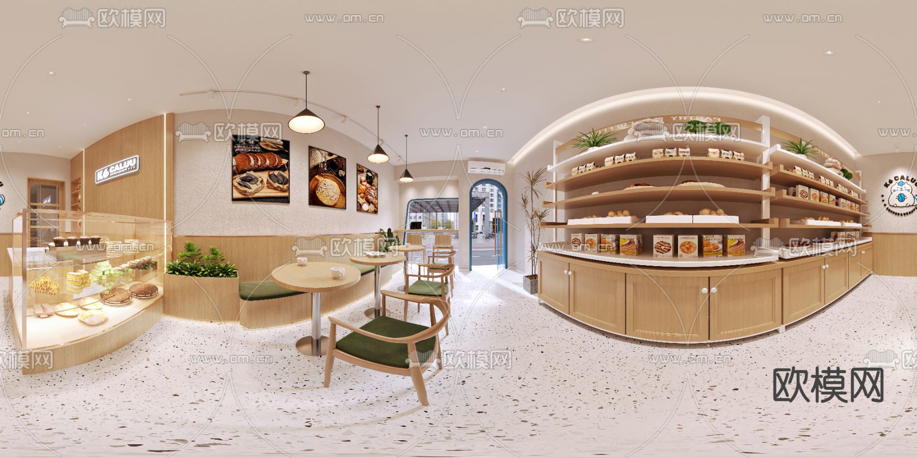 现代蛋糕店cr全景3d模型