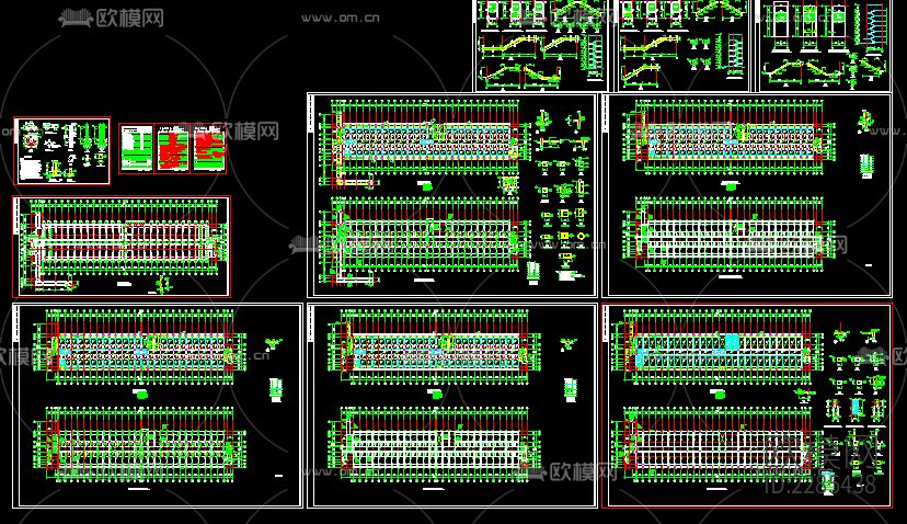 学校公寓砌体cad施工图下载（渲染图2）
