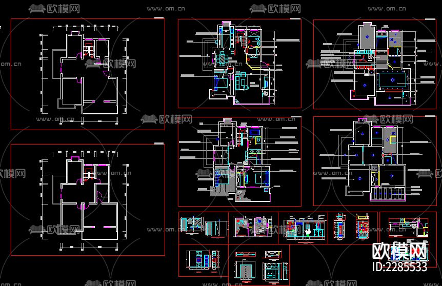 中式家居装修cad施工图下载（渲染图1）
