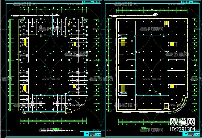 农贸市场建筑电气CAD施工图下载（渲染图2）