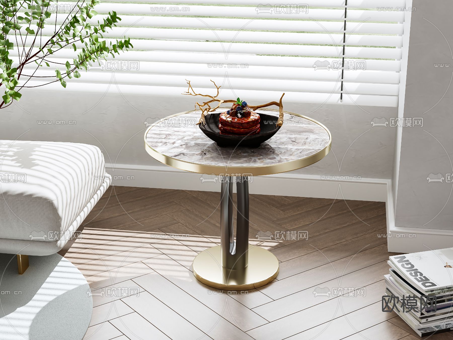 现代圆几 边几 角几3d模型下载