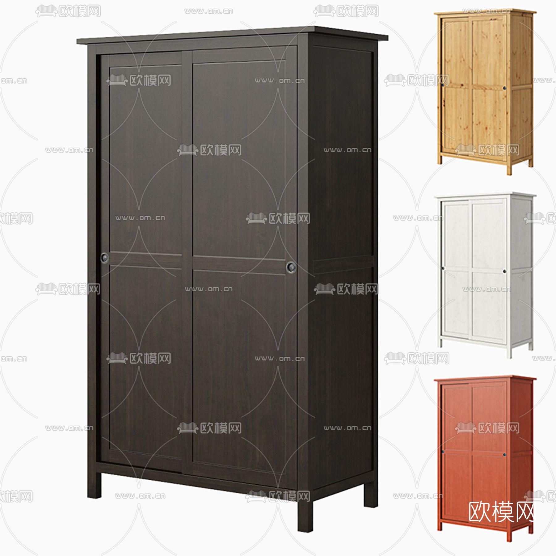 简欧衣柜3d模型下载
