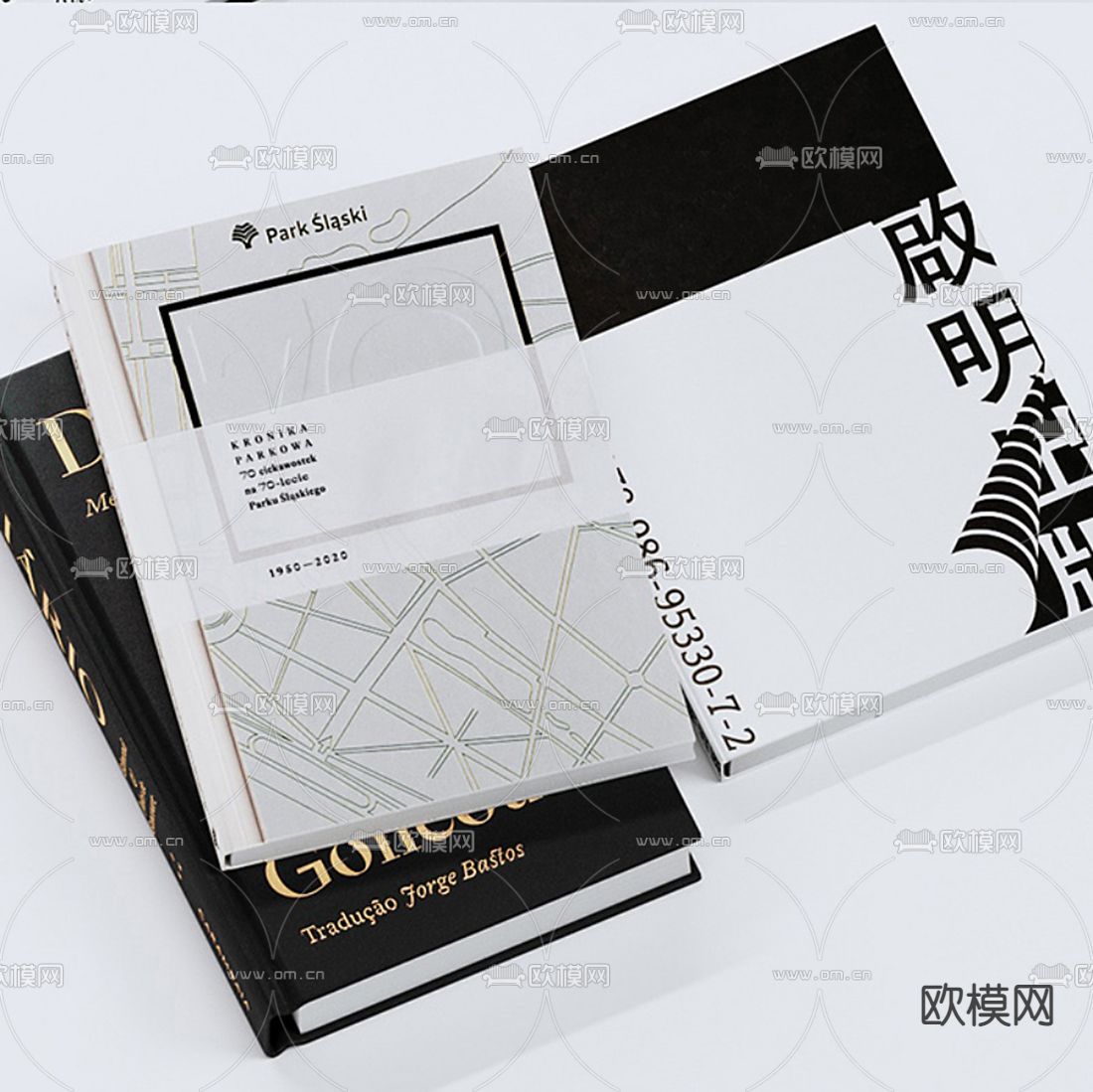 现代书籍 书本摆件3d模型下载（渲染图5）