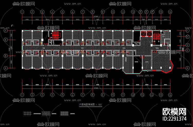 五星级宾馆cad施工图下载（渲染图7）