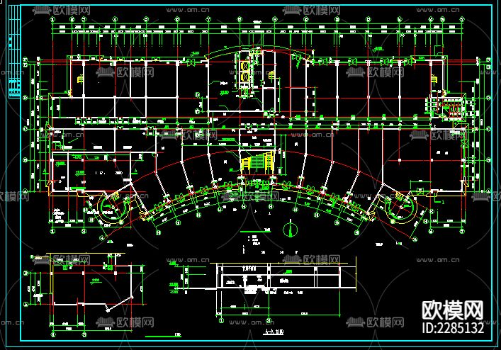 商业综合楼CAD施工图下载（渲染图5）