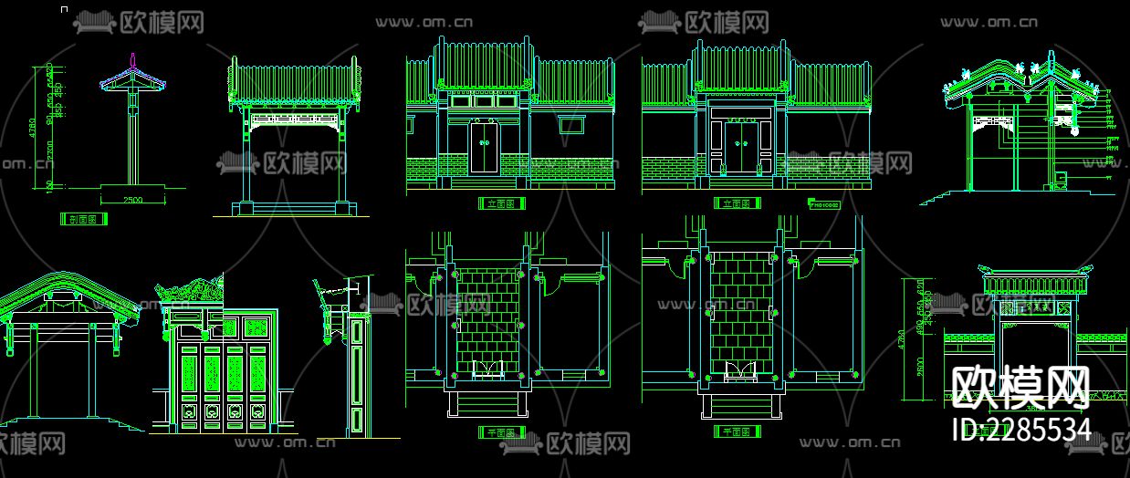 中式门节点大样下载