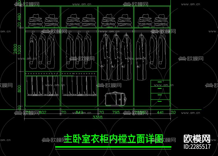 一套简中室内装饰cad施工图下载（渲染图6）