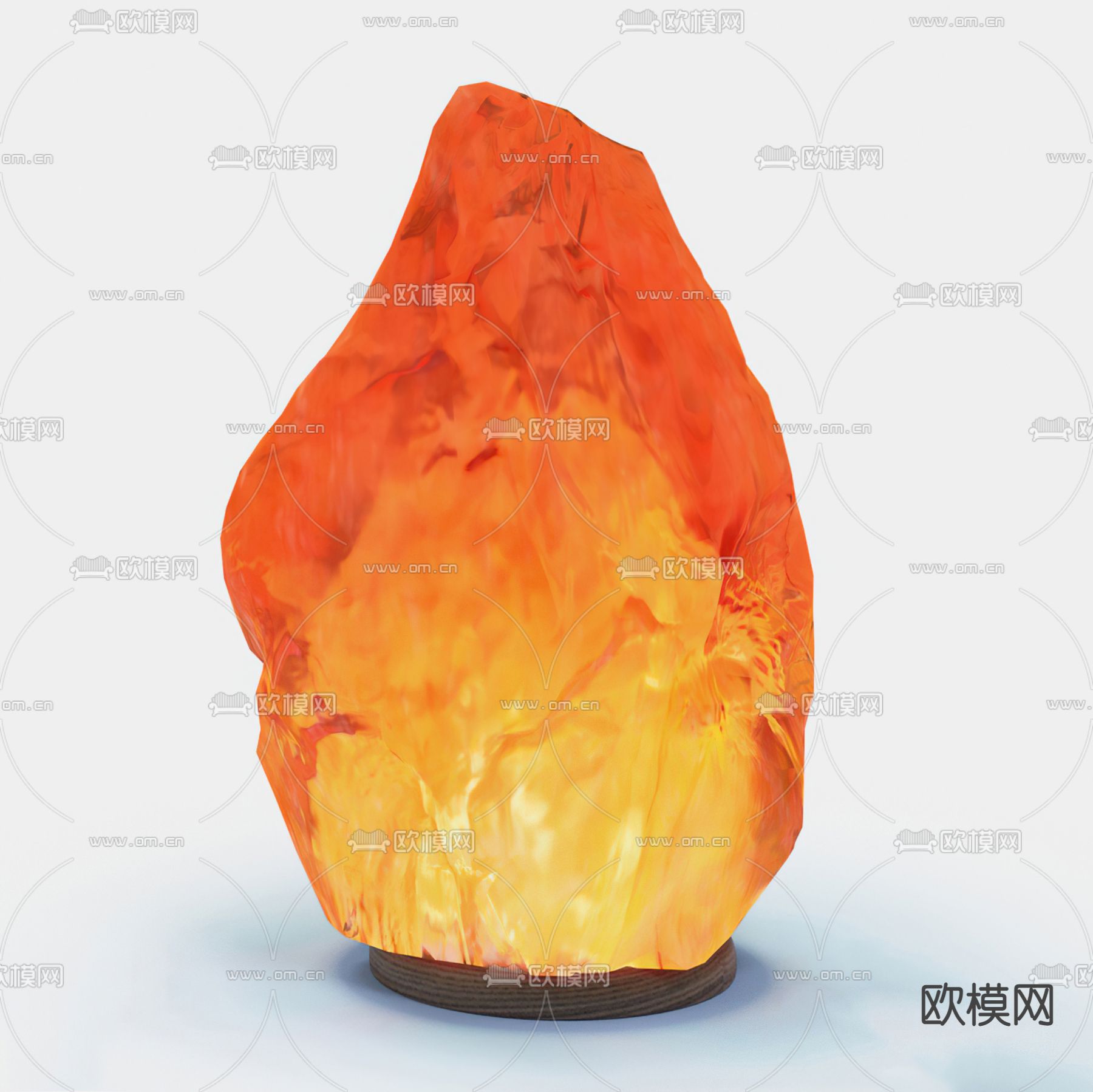 现代台灯盐灯su模型