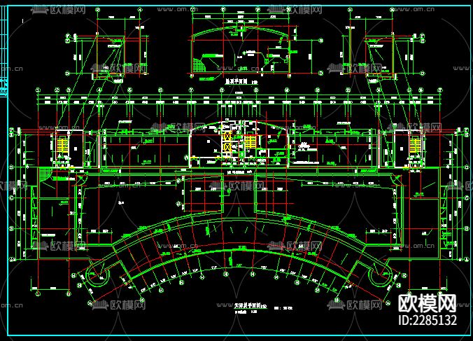 商业综合楼CAD施工图下载（渲染图4）