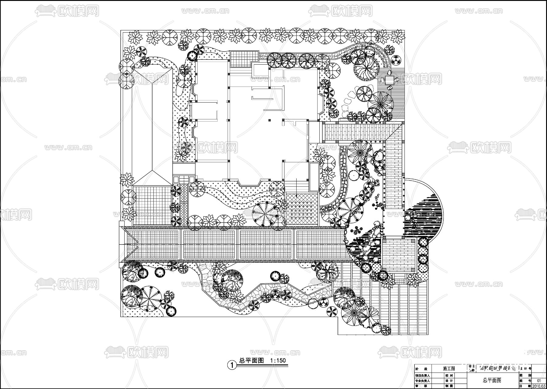 亭子廊架小桥cad大样图下载（渲染图5）