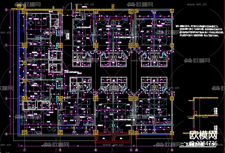 酒店cad施工图下载（渲染图3）