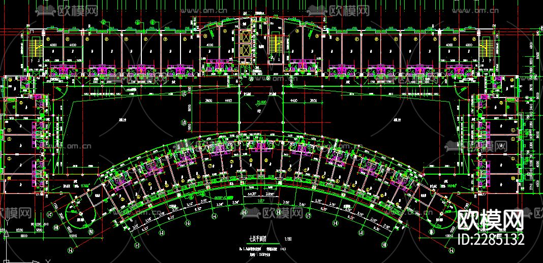 商业综合楼CAD施工图下载（渲染图3）