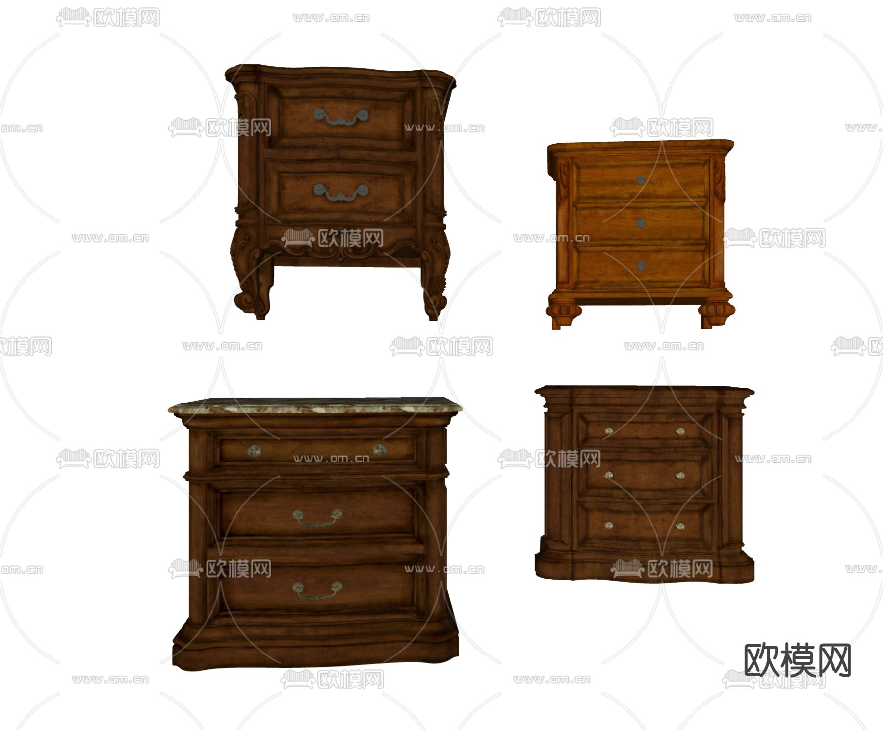 欧式玄关柜su模型下载