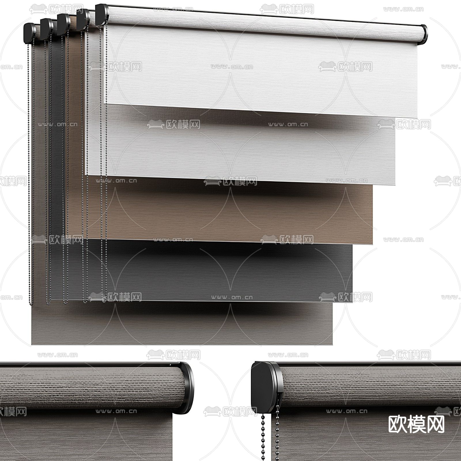 现代窗帘 遮阳帘 卷帘3d模型3d模型下载_ID12121878_3dmax免费模型-欧模网