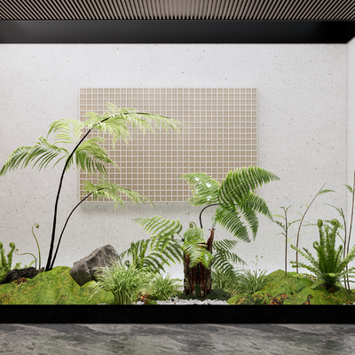 庭院小品 绿植微景观su模型
