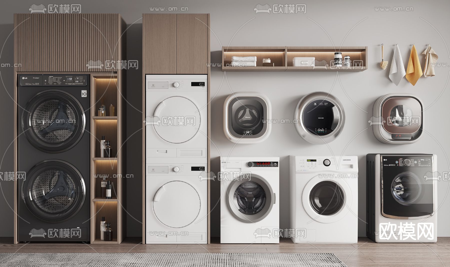 滚筒洗衣机 壁挂洗衣机3d模型