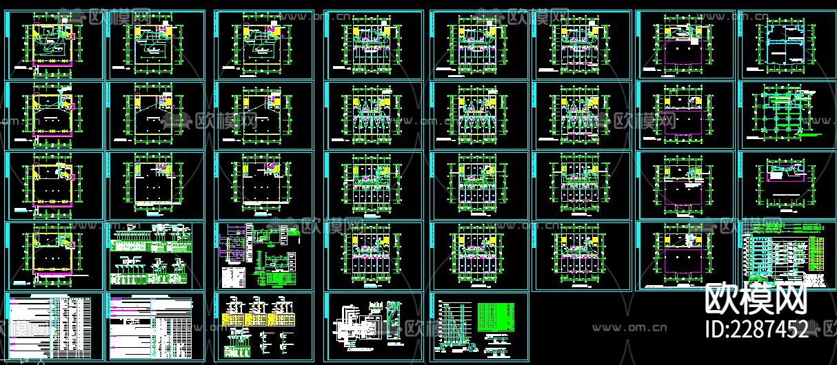 宾馆酒店电气CAD施工图下载（渲染图1）