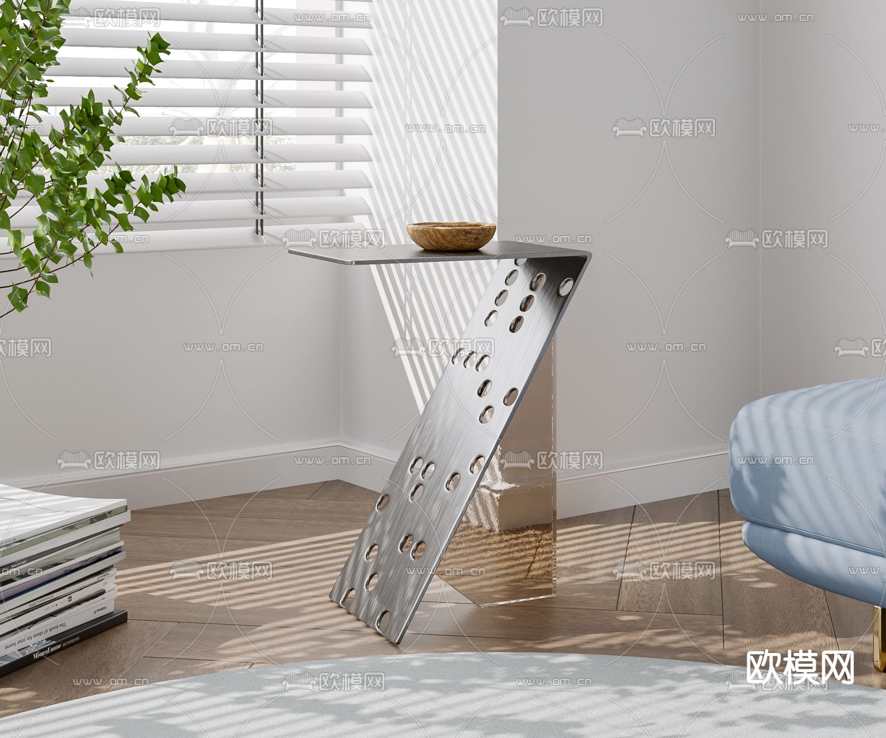 现代创意边几 角几3d模型下载