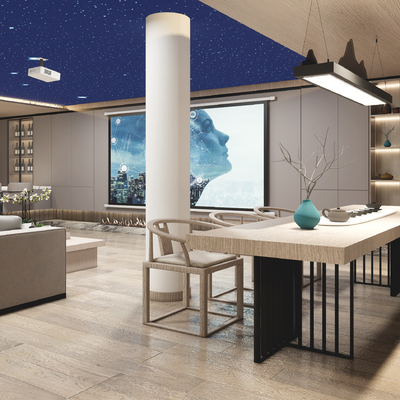  新中式视听室 影音室su模型 