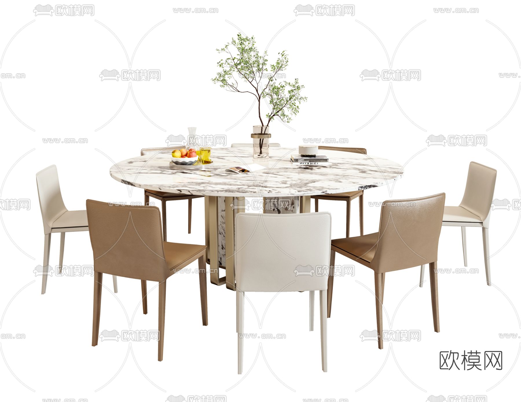 Poliform 餐桌椅3d模型下载