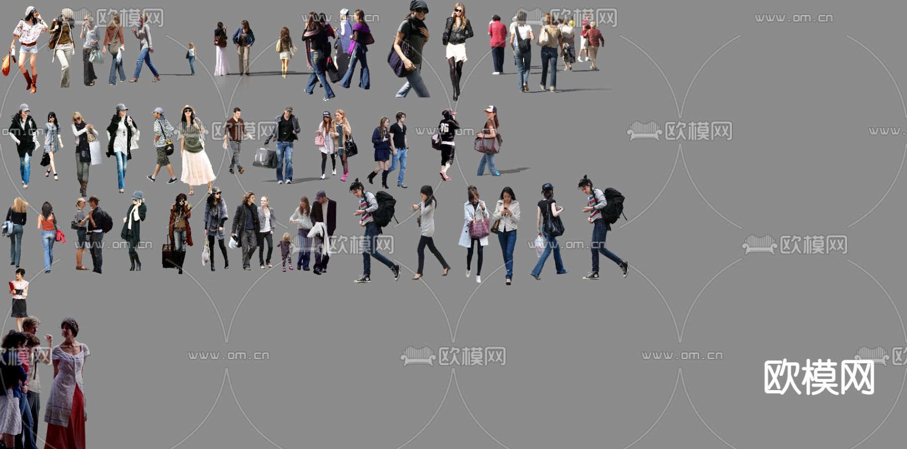 现代都市人物psd下载