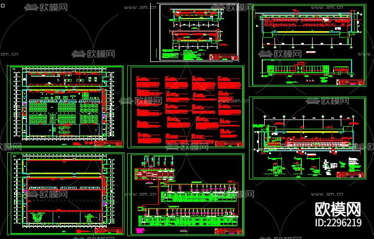 厂房车间电气CAD施工图下载（渲染图1）
