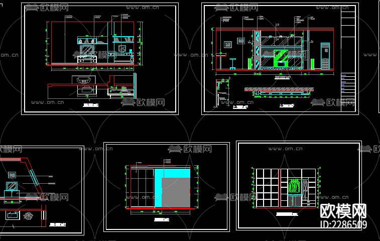 室内装修全套设计CAD施工图下载（渲染图5）