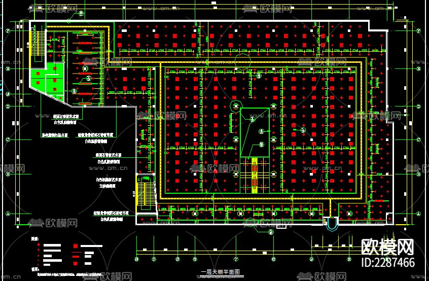 超市装饰电气消防设计CAD施工图下载（渲染图5）