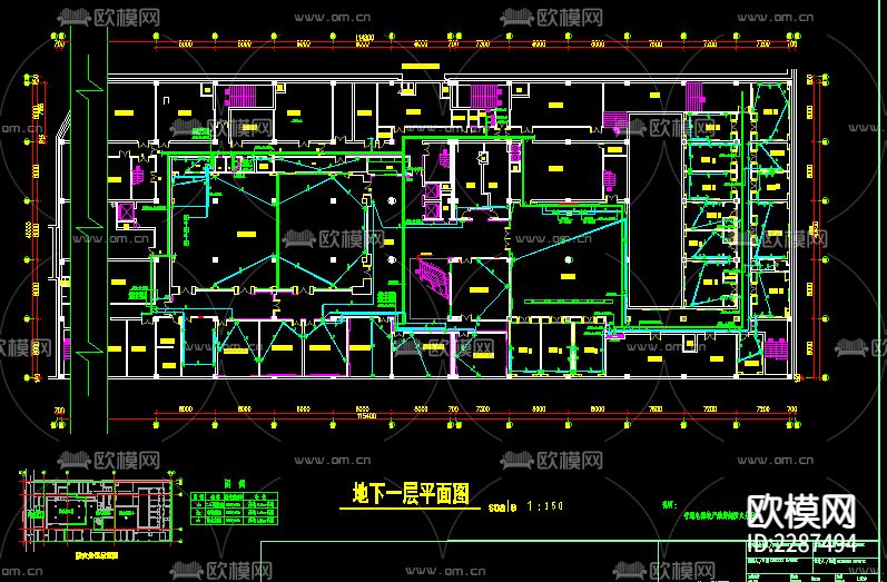 五星级酒店电气CAD施工图下载（渲染图3）