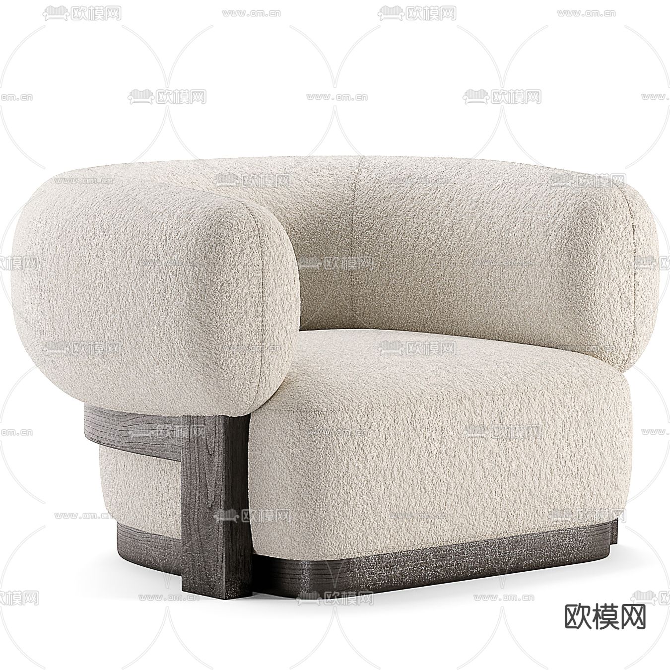 现代休闲单人沙发3d模型下载