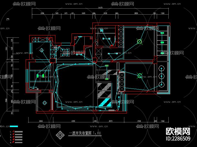 室内装修全套设计CAD施工图下载（渲染图3）