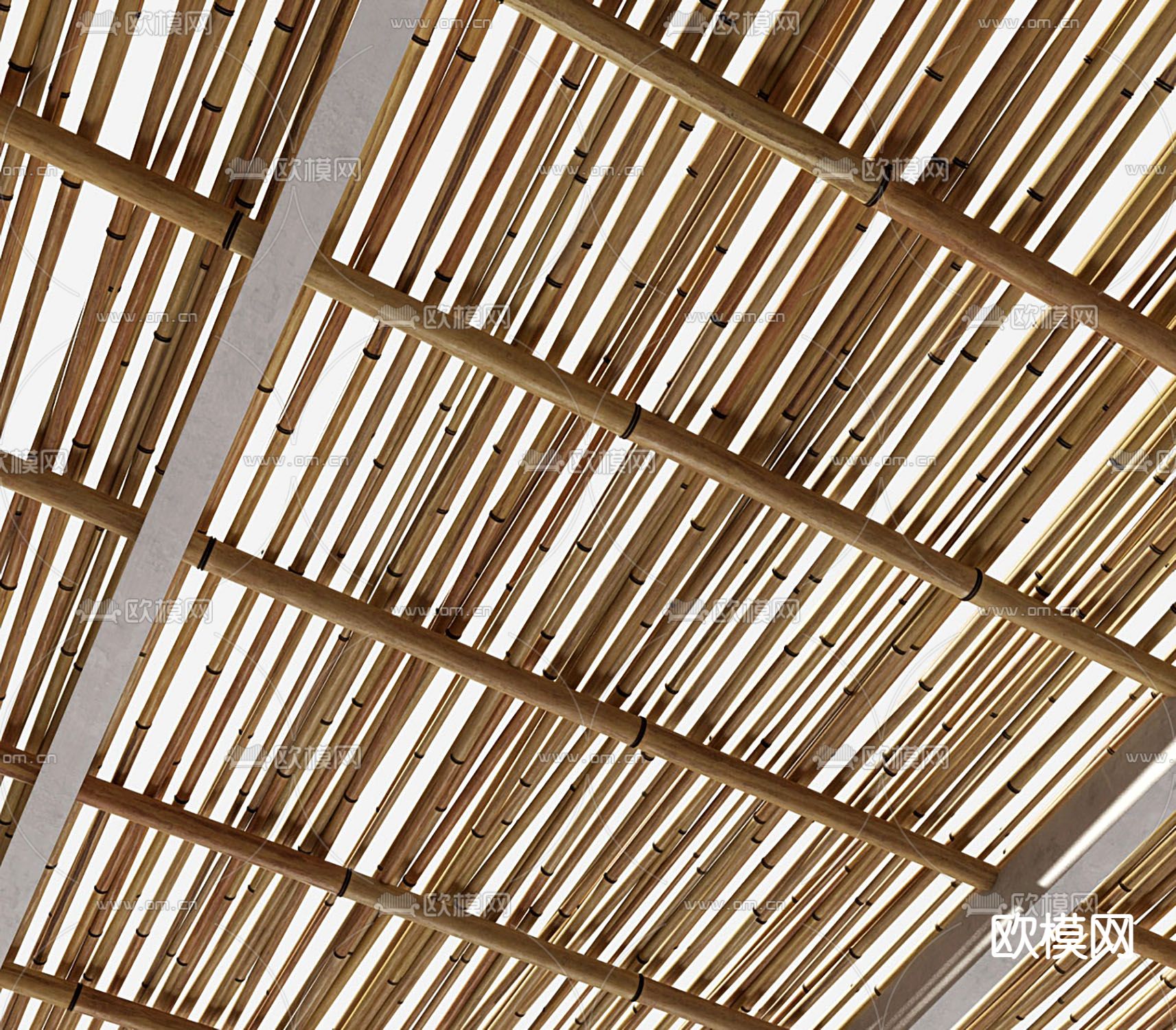 自然风竹子 竹竿 竹排3d模型下载（渲染图3）