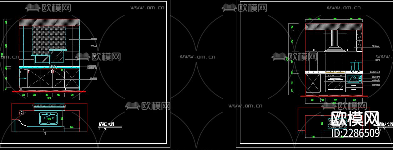 室内装修全套设计CAD施工图下载（渲染图8）