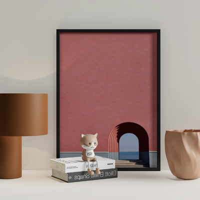 现代书籍画框饰品摆件su模型