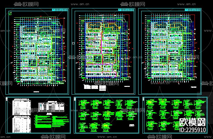 某小区电气CAD施工图下载（渲染图3）