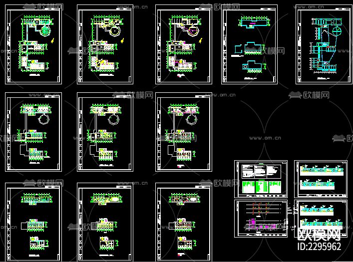 某高速公路服务站电气CAD施工图下载（渲染图1）