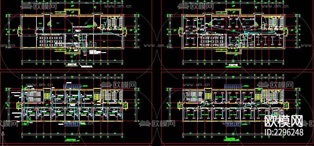 教学楼电气设计CAD施工图下载（渲染图3）