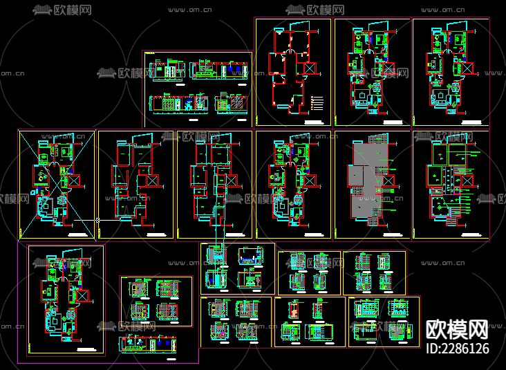 住宅家装设计cad施工图下载（渲染图1）